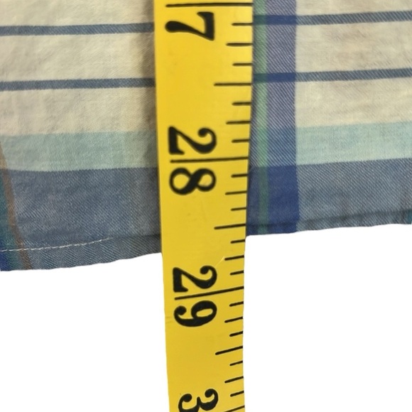 Ralph Lauren Beach Twill Plaid Shirt Short Sleeve Cotton Button Front Pocket XL - Picture 9 of 14